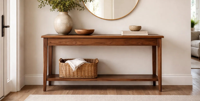 walnut console table