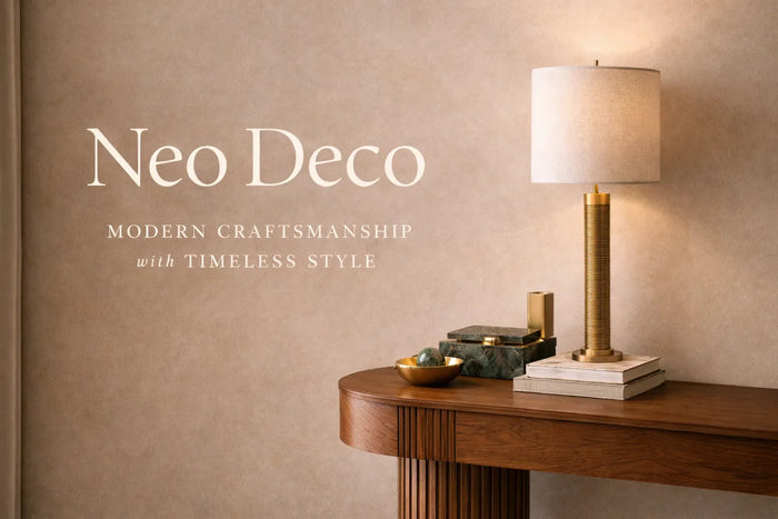 a neo deco console table