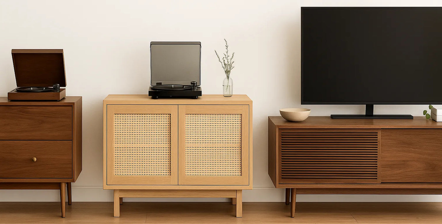 Record Player Stands | Handcrafted Solid Wood Media Cabinets