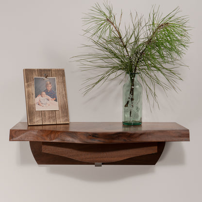 Heart of Gold - a live edge walnut floating table 