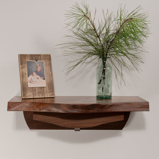 Heart of Gold - a live edge walnut floating table 