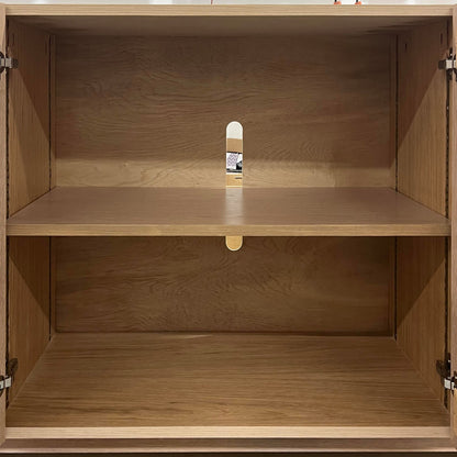 coastal media center open doors adjustable shelves with cable mamangement