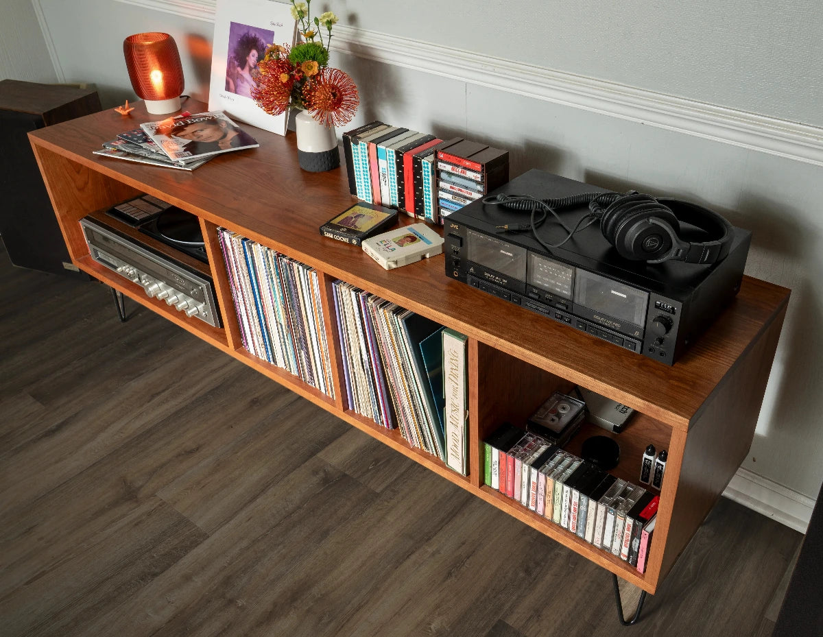 a top angle view of Sweet Caroline, an MCM media console
