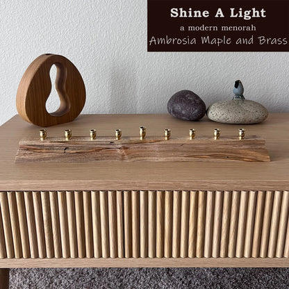 Modern Wood Menorah – Shine a Light | Minimalist Hanukkah Decor