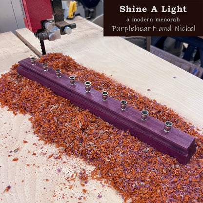 Modern Wood Menorah – Shine a Light | Minimalist Hanukkah Decor