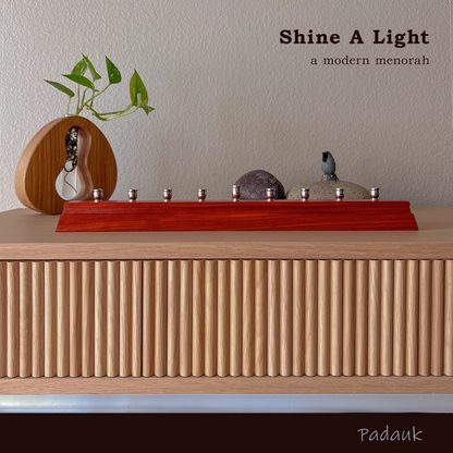 Modern Wood Menorah – Shine a Light | Minimalist Hanukkah Decor