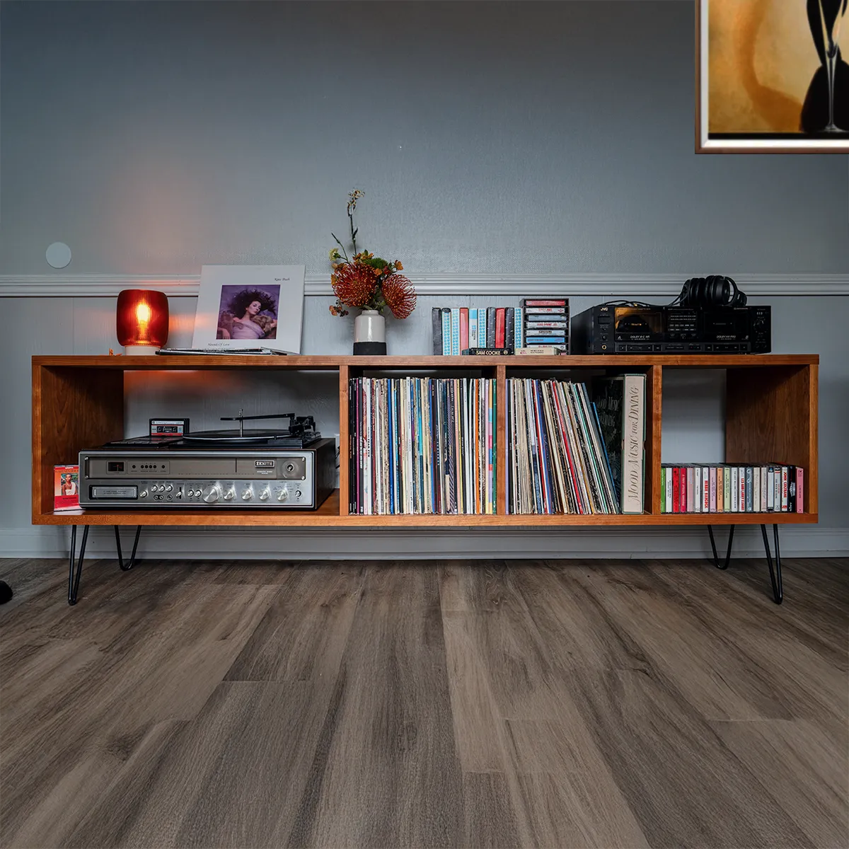 Mid Century Modern Record Console