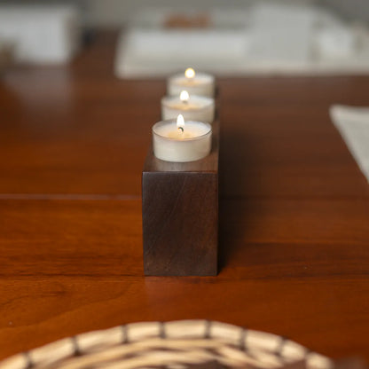Asha's walnut tea light, peaceful easy feeling