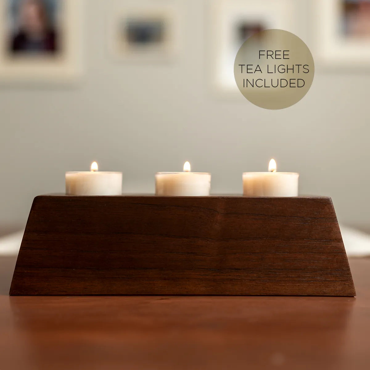 artisan black walnut tea light 