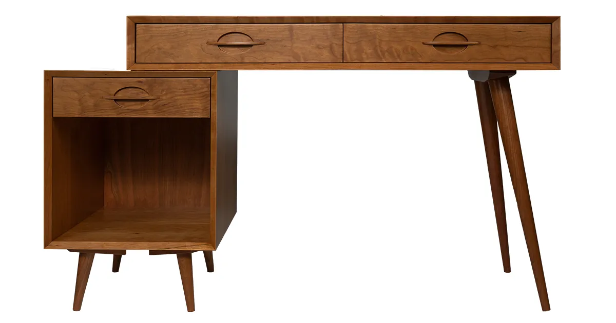 Mid Century Modern Desk - the Ania front view