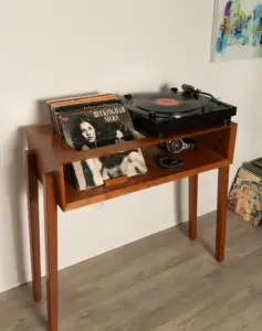 mid century modern record player stand