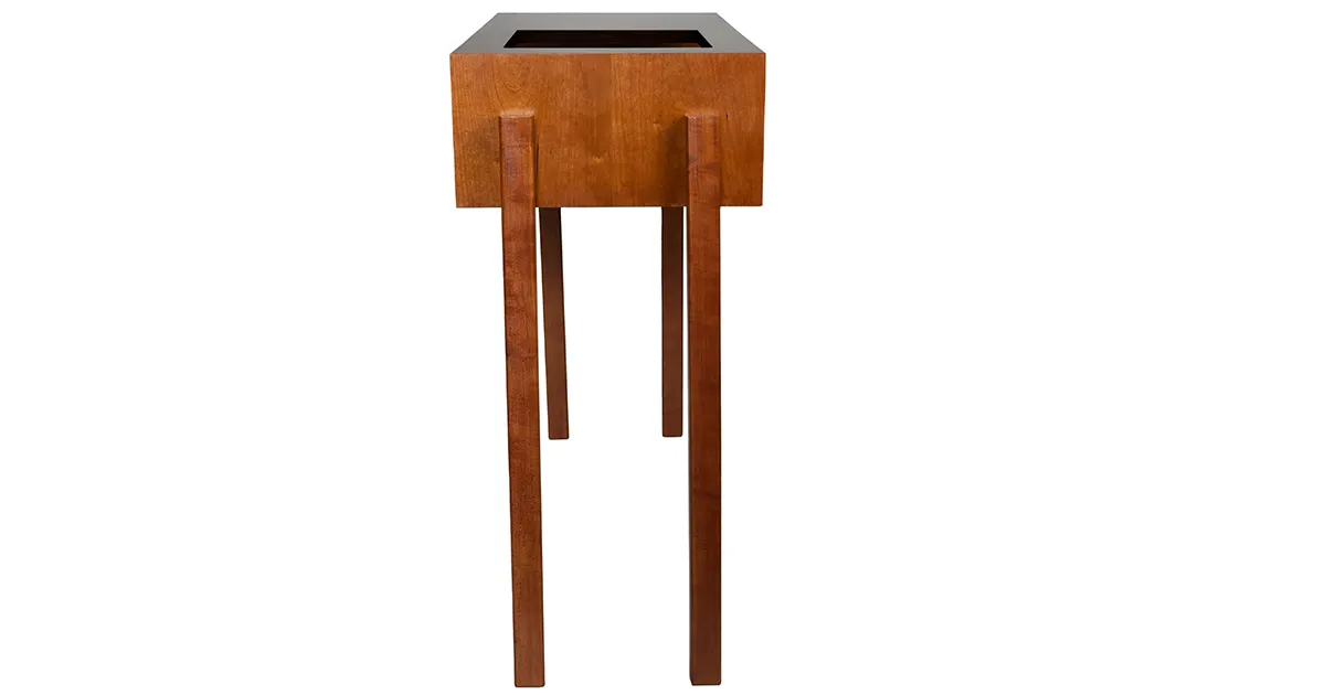 mid century modern record player stand