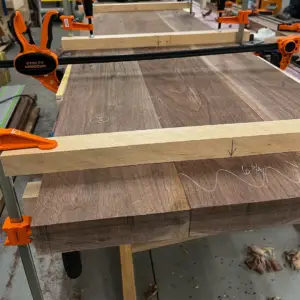 Dry fitting the table for 10 top