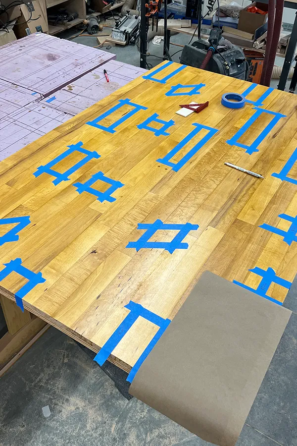 customizing reclaimed floor table