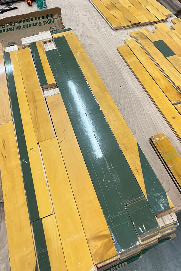 reclaimed gym flooring